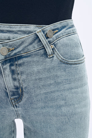SHAPUM Womens High Waisted Ripped Bootcut Jeans Western Stretchy Bell Bottom Tummy Control Jean Trendy Flare Jeans