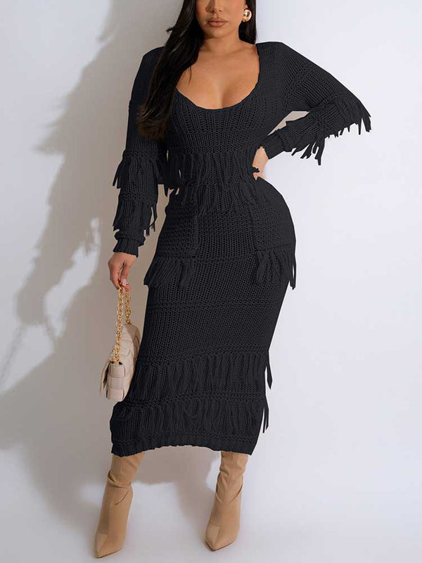 Tassel Knit Dress