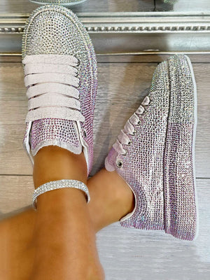 Gradient Rhinestone Sneakers