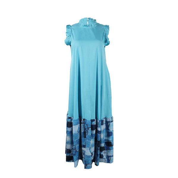 Plus Size Sleeveless Printed Dress