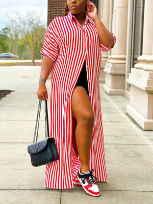 Striped Shirt Dress