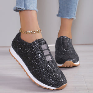 Sequins Round Toe Single Shoes Comfortable