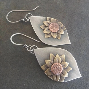 Vintage Sunflower Earrings