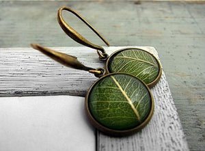 Vintage Leaf Time Earrings