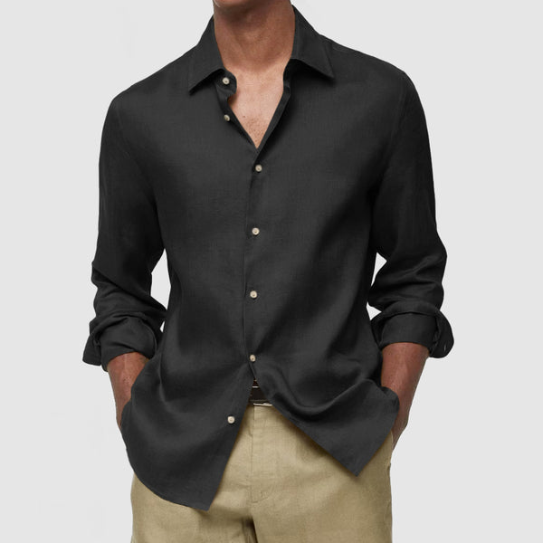 Gentleman's Casual Luxury Touch Cotton Linen Shirt