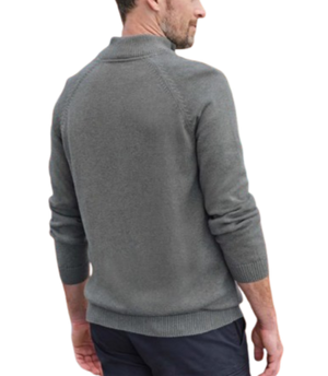 Men's Basic Cotton Zip Sweater