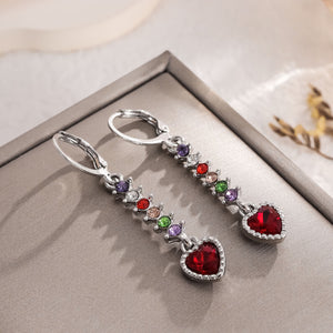 Heart Shaped Ruby Earrings