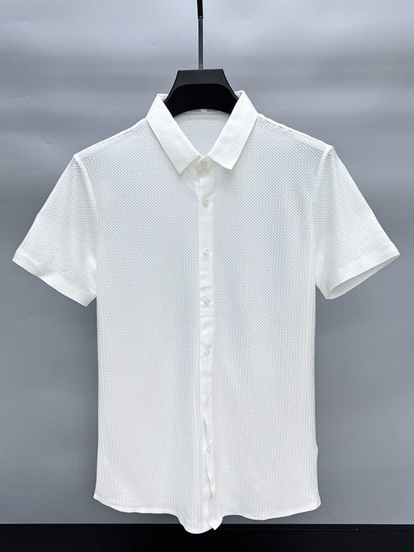 Men's ice silk shirt thin breathable shirt