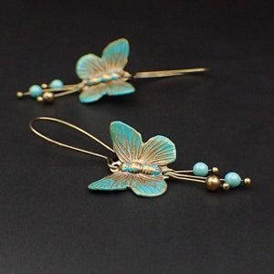 Retro Butterfly Fashion Pendant Earrings