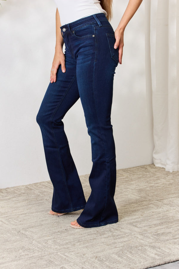 Women's Full Size Mid Rise Flare Jeans