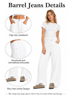 ONESO Effortless High Rise Barrel Jeans