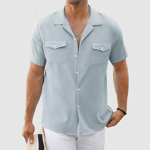 Men's Casual Cotton & Linen Vacation Style Shirt