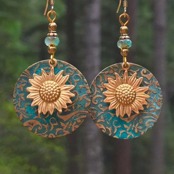 Vintage Brown Daisy Earrings