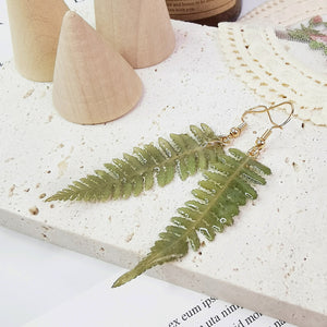 Vintage Green Leaf Earrings