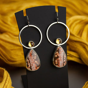 Geometric Enamel Earrings