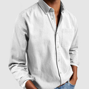 Gentleman's Casual Cotton Basic Shirt