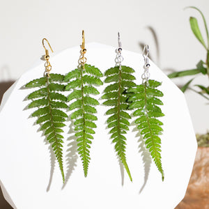 Vintage Green Leaf Earrings