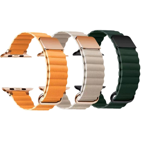 Men's Genuine Leather Magnetic Reverse Buckle Loop Strap
