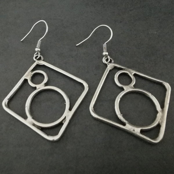 Geometric square fashionable earrings