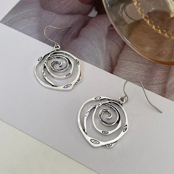 Vintage Hollow Circular  Earrings