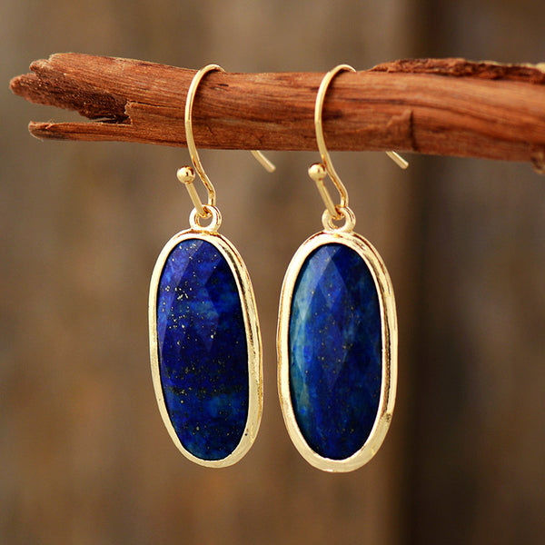 Natural Stone Crystal Earrings