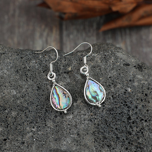 Abalone Shell Water Drop Earrings