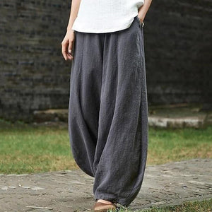 Casual Plain Drawstring Pocket Pants