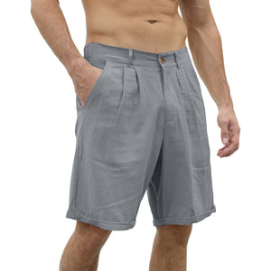 Men's Shorts Linen Shorts Summer Shorts Beach Shorts Pocket Plain Comfort Breathable Outdoor