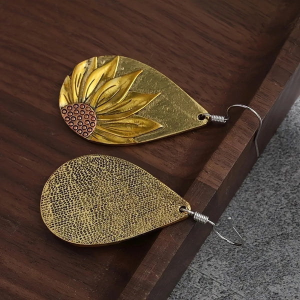 Retro Sunflower Earrings