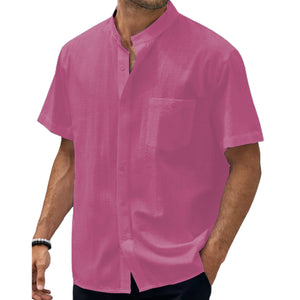 Men's ice cream Cotton Summer Casual Beach Shirt Short Sleeve