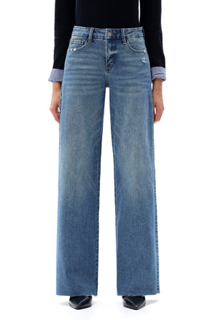 ONESO Women Retro Mid Rise Wide Leg Jeans