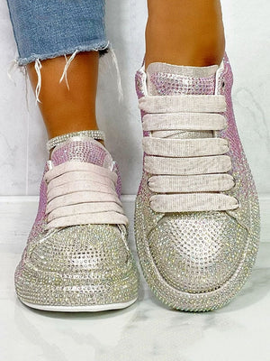 Gradient Rhinestone Sneakers