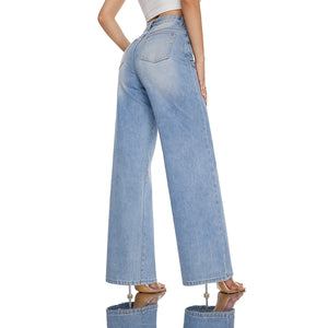 Low Rise Low Profile Wide Leg Jeans