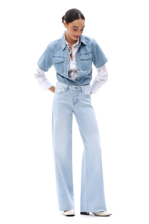 ONESO Women Effortless Mid Rise Wide Leg Jeans