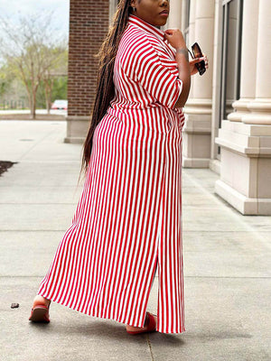 Striped Shirt Dress