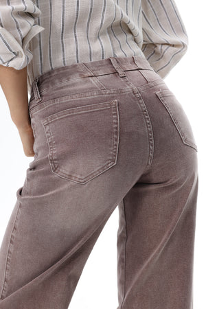 ONESO Earthy Mid Rise Wide Leg Jeans