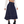 Indigo Elegance Belted A-Line Skirt