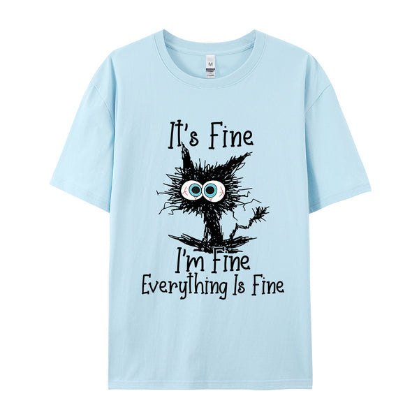 Everything Is Fine Cat Tee