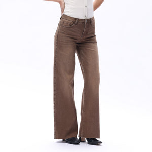 ONESO Earthy Mid Rise Wide Leg Jeans