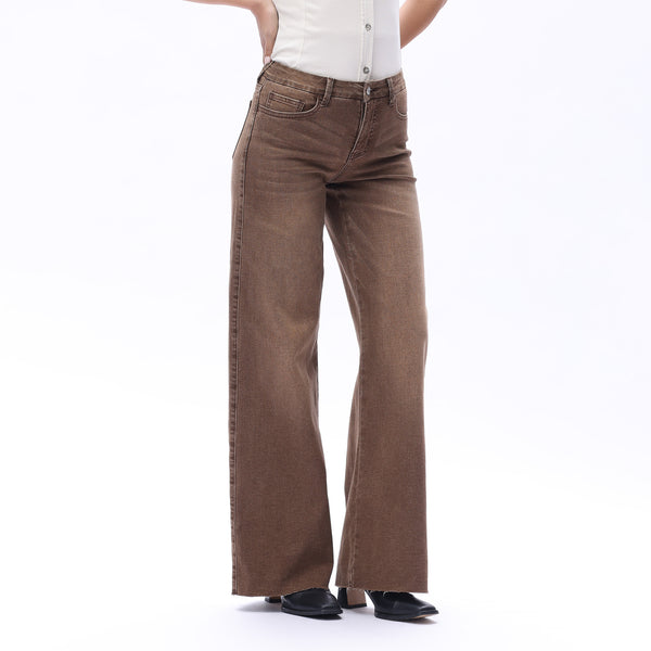 ONESO Earthy Mid Rise Wide Leg Jeans