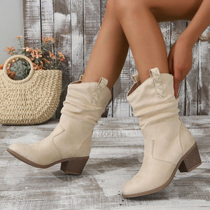 Ankle Chunky Heel Boots