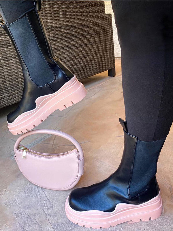 Chunky Soled Flatform Boots