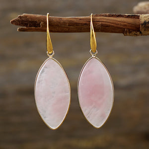 Pink Crystal Pendant Earrings