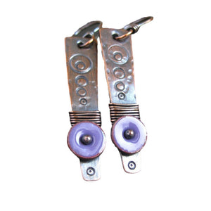 Retro Semitic Enamel Earrings