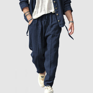 Men's Casual Everyday Cotton Linen Trousers