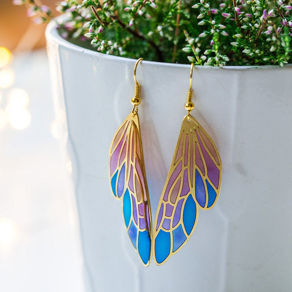 Colorful Butterfly Wings Earrings