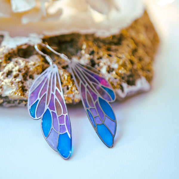 Colorful Butterfly Wings Earrings