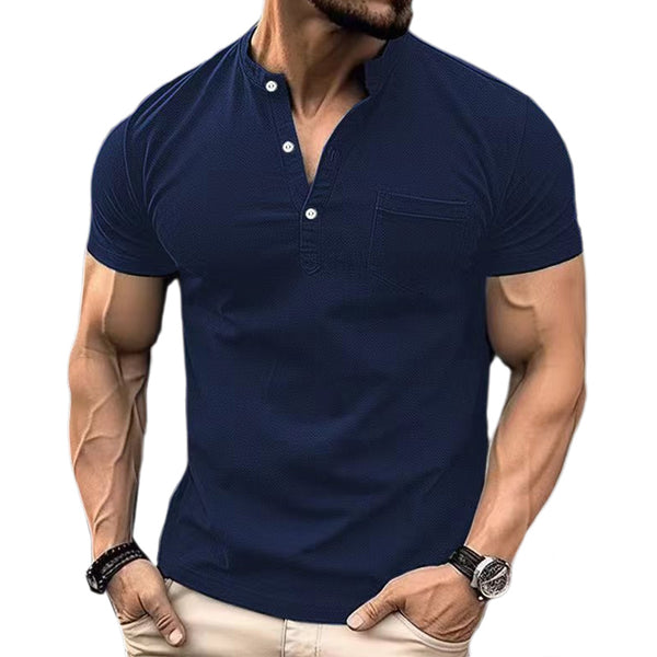 Men's Casual Short Sleeve Pocket Business POLO