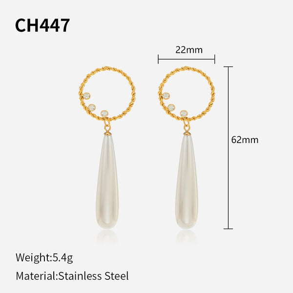 Water Drop Pearl Earrings