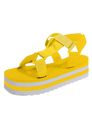 Velcro Color Block Sandals